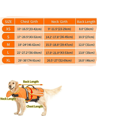 Gilet de sauvetage rigolo pour chien Orange