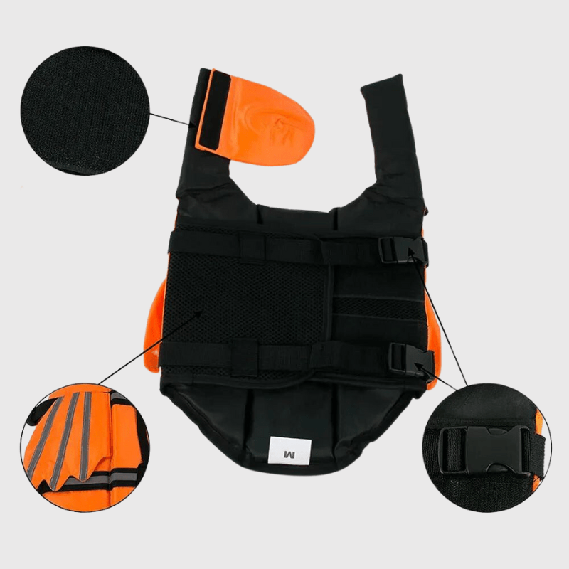 Gilet de sauvetage rigolo pour chien Rose intérieur