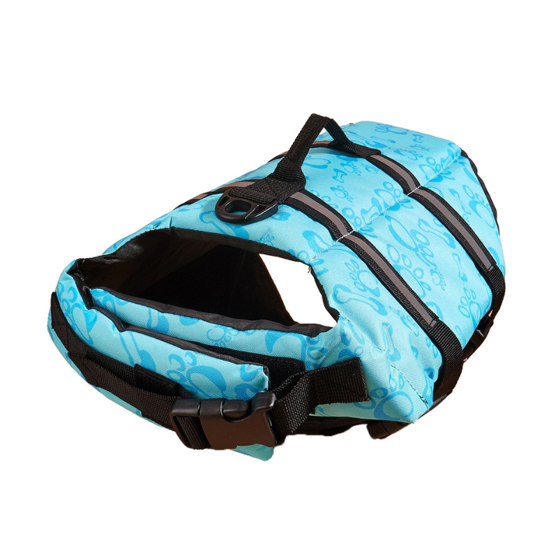 Harnais gilet de sauvetage pour chien bleu ciel