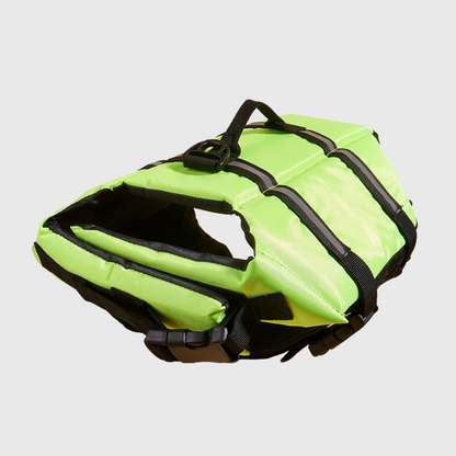 Harnais gilet de sauvetage pour chien verte