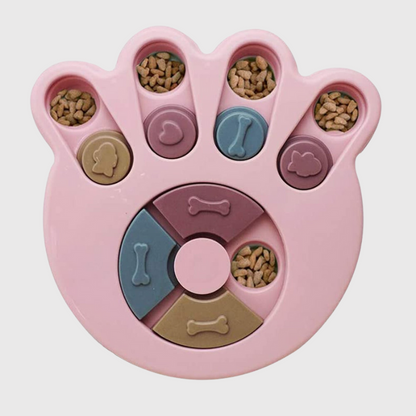 Jeu de reflexion forme de patte pour chien rose