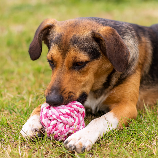 Jouet boule de corde pour chien