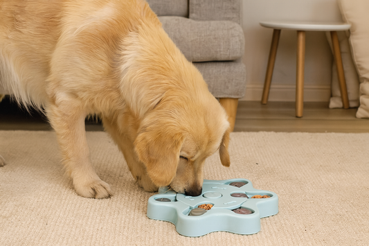 Jouet distributeur de croquettes pour chien labrador