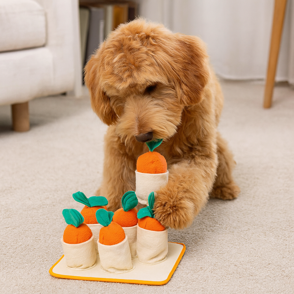 Jouet educatif pour chien caniche
