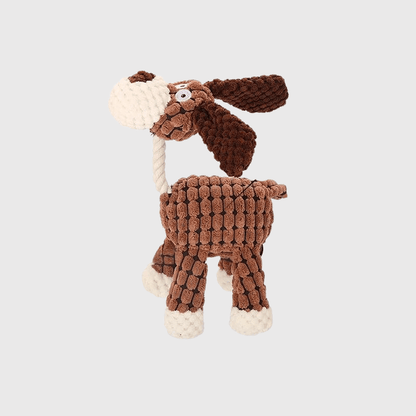 Jouet en peluche pour chien marron