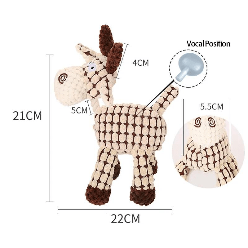 Jouet en peluche pour chien taille blanc
