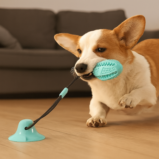 Jouet pour chien avec ventouse