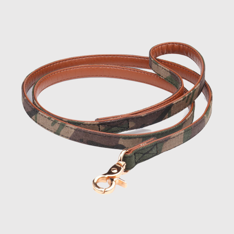 Laisse militaire pour chien vert marron noir