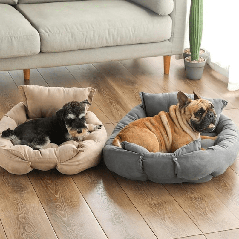 Lit anti stress pour chien bouledogue et caniche