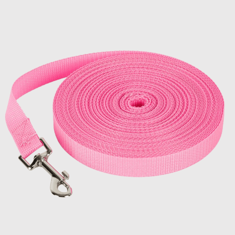 Longe de travail pour chien 1.2m rose