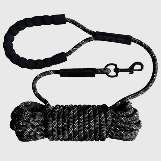 Longe en corde pour chien 15m noir