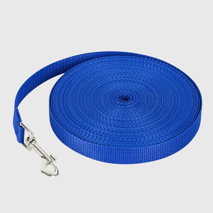 Longe plate pour chien bleu