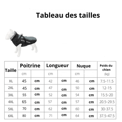 Manteau imperméable pour chien avec harnais intégré