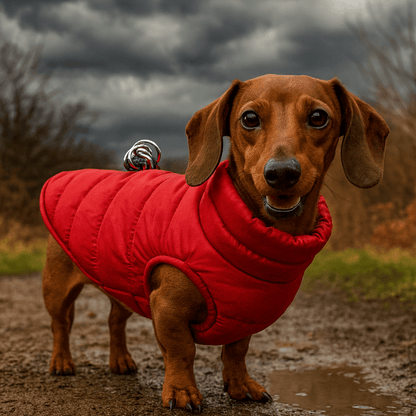 Manteau impermeable pour chien rouge chihuahua