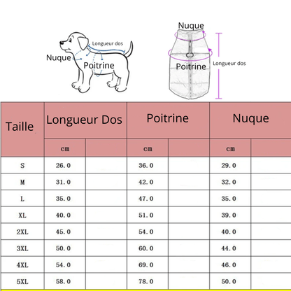 Manteau pour grand chien taille