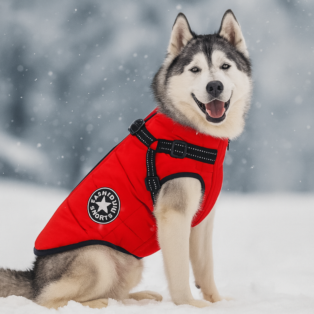 Manteau pour gros chien avec harnais hiver neige