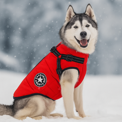 Manteau pour gros chien avec harnais hiver neige