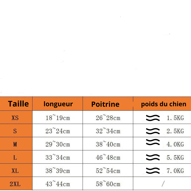 Manteau pour petit chien chihuahua taille