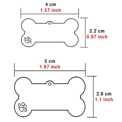 Medaille chien gravee taille