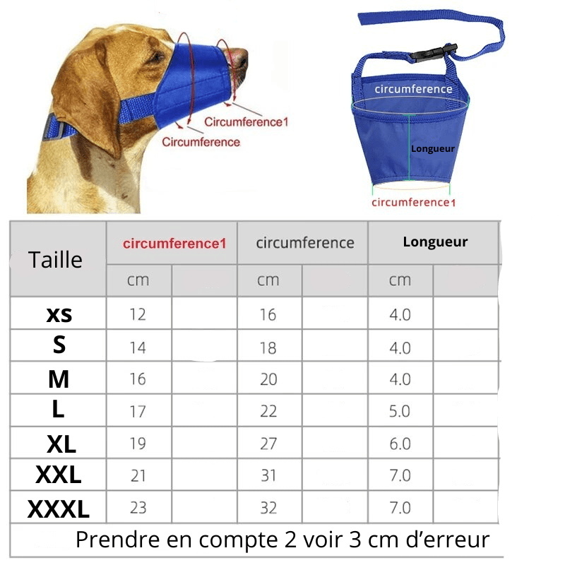 Museliere pour petit chien​ taille