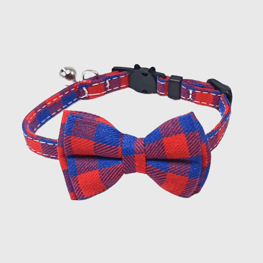 Noeud Papillon Chien bleu et rouge