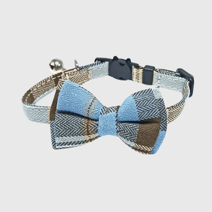 Noeud Papillon Chien bleu gris