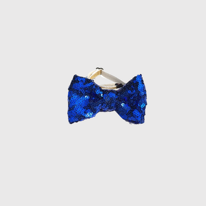 Noeud papillon pour chien joyeux anniversaire bleu foncee