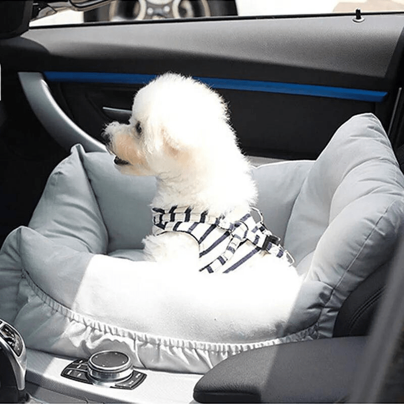 Panier canapé pour chien bleu a traits voiture