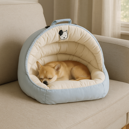 Panier canapé pour chien bleu ciel petit chien