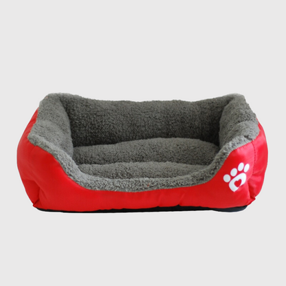 Panier confortable pour chien rouge