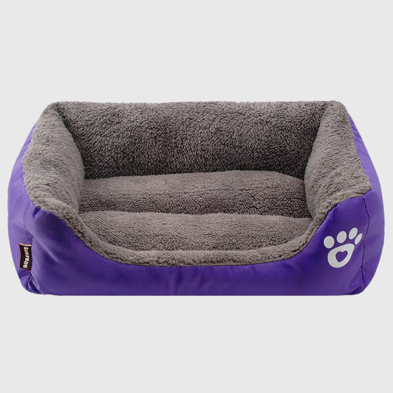 Panier confortable pour chien violet