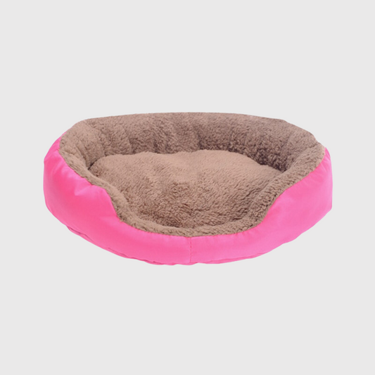 Panier pour chien rond rose