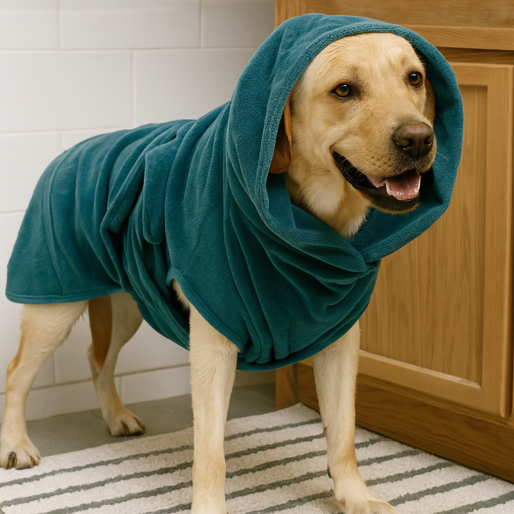 Peignoir pour chien Bleu