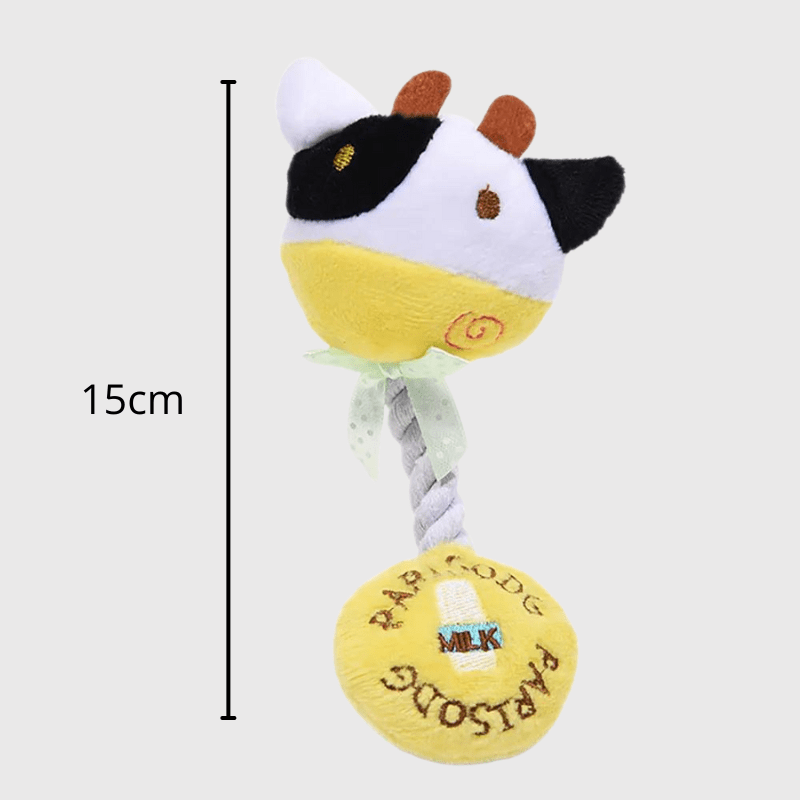 Peluche vache pour chien destructeur taille