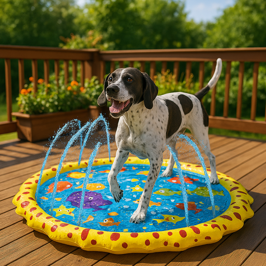 Piscine animaux de mer pour chien avec jet