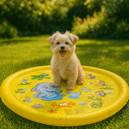 Piscine gonflable chien
