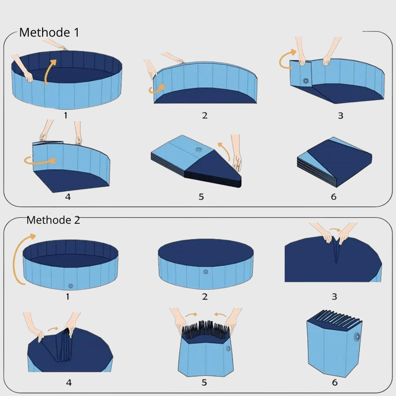Piscine pour chien en plastique dur pliage