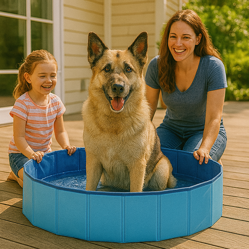 Piscine pour chien xxl avec sa famille