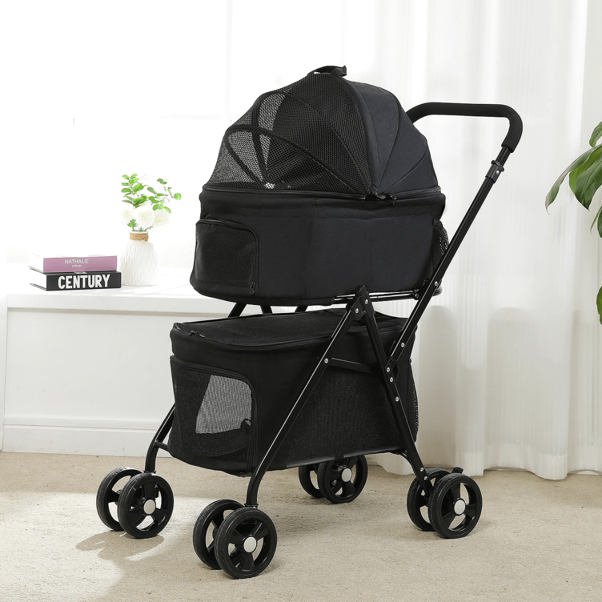 Poussette pour chien pliable maison
