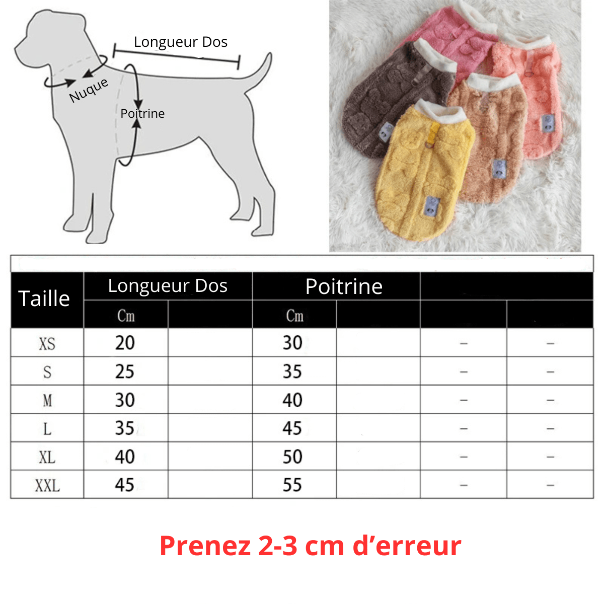 Pull Pour Teckel taille