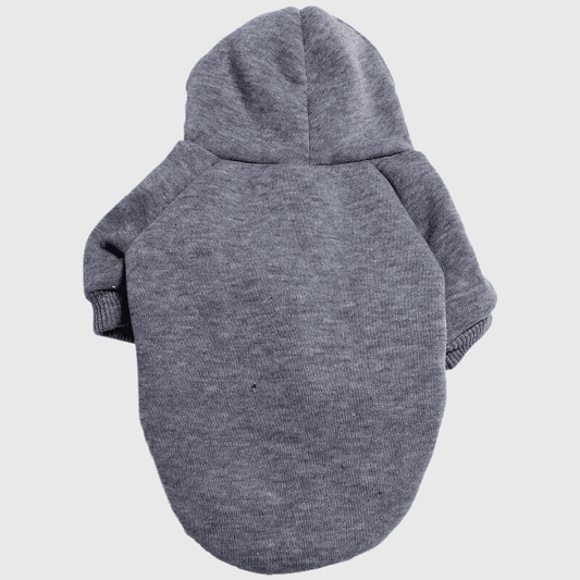 Pull a capuche pour chien gris