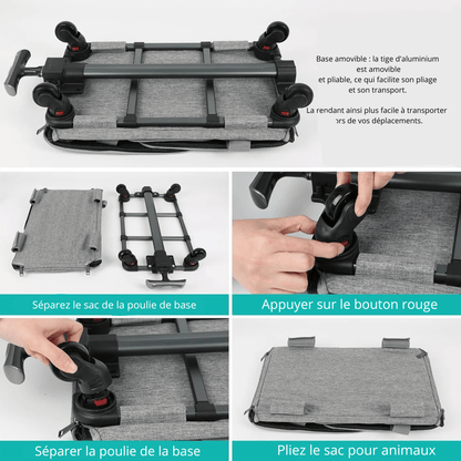 Remorque poussette pour chien details