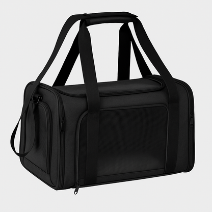 Sac de transport en bandoulière pour petit chien noire