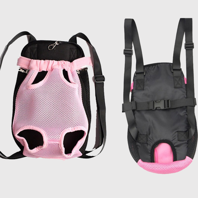 Sac de transport ventral pour chien rose