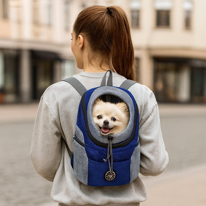 Sac à dos de transport pour chien 12 kg bleu spitz