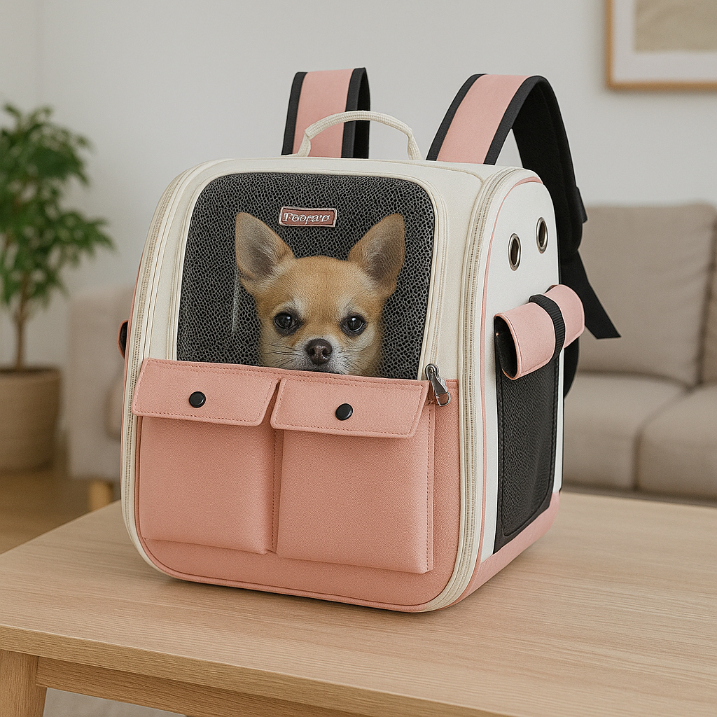 Sac à dos pour chien colore intérieur