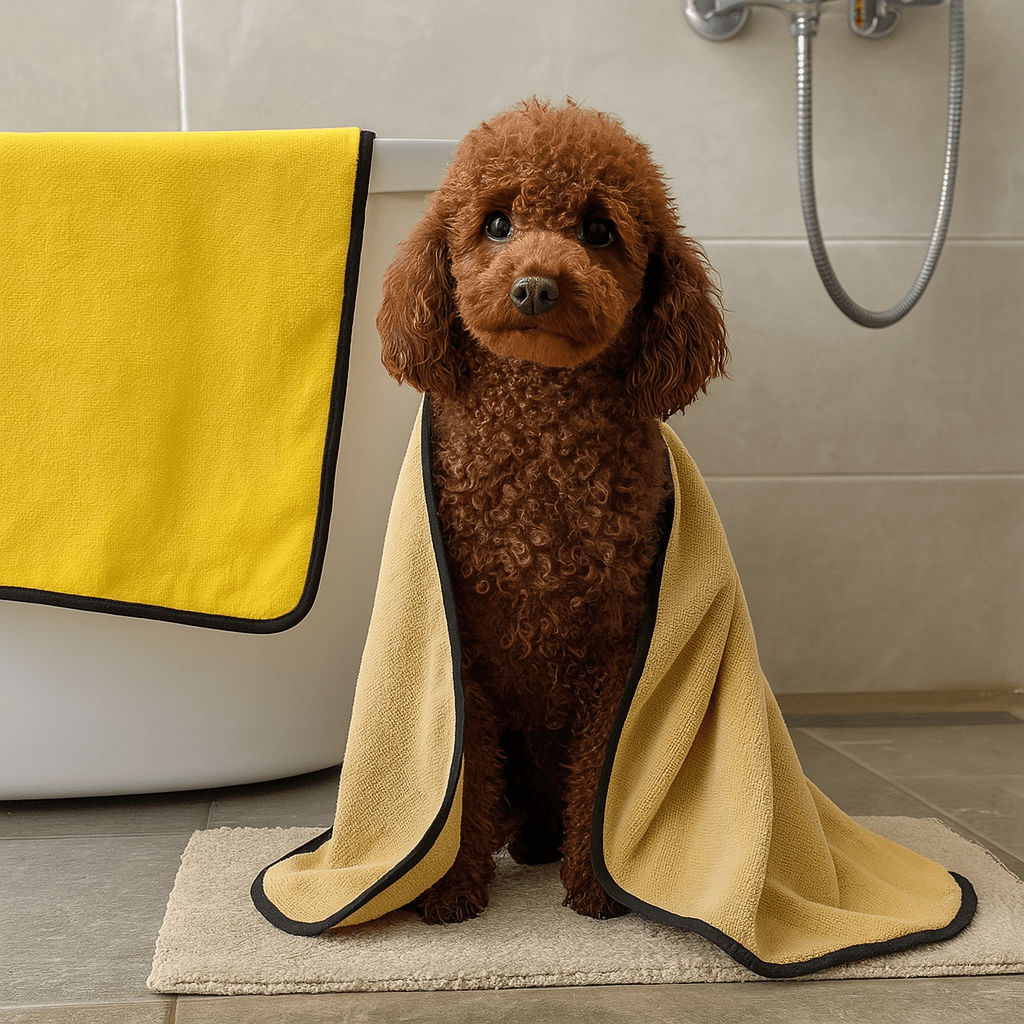 Serviette éponge pour chien