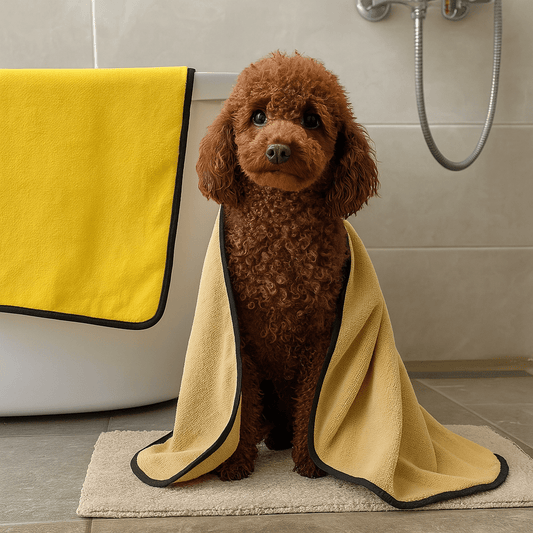Serviette éponge pour chien