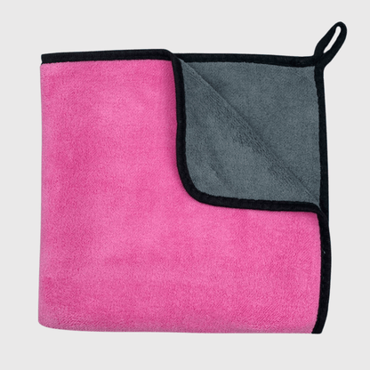 Serviette hyper absorbante pour chien rose