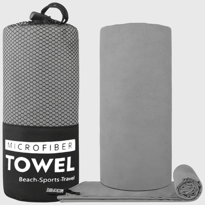 Serviette microfibre pour chien gris